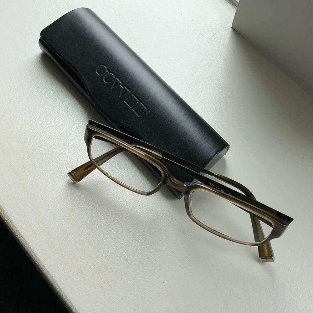 Oliver Peoples Eyeglass Frames, Rectangular, Heat… - image 1